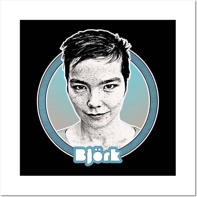 Bjork // Retro Style Fan Art Design Wall Art by DankFutura